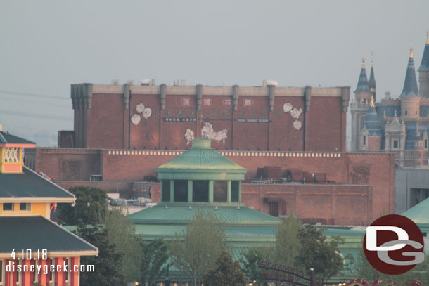 In the foreground is the World of Disney in DisneyTown, the background the Walt Disney Grand Theatre