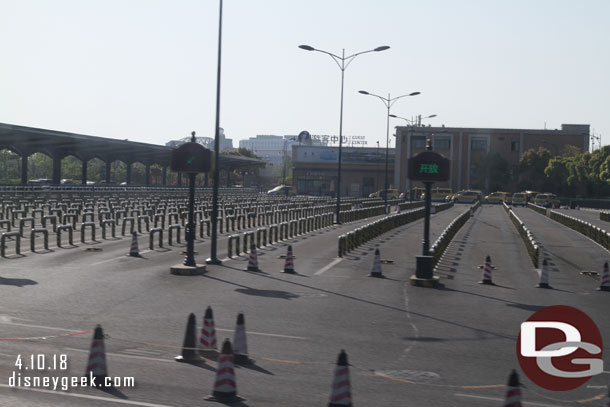 Passing the taxi area.  All quiet this morning.