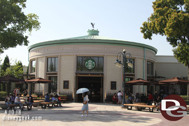 Starbucks is the first Disneytown shop coming from this side.