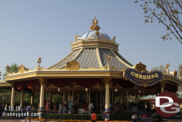 Walked over to check out the Fantasia Carousel. It was almost an hour wait if I remember correctly so I decided not to ride.