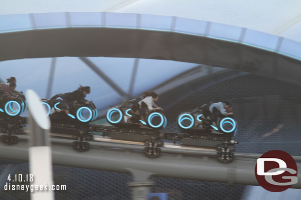 My first close up look at the Tron coaster.