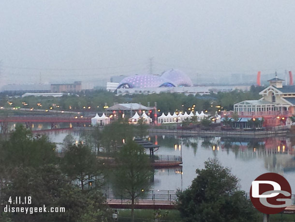 They were rehearsing for spring festival this weekend.  You could hear the sound check.