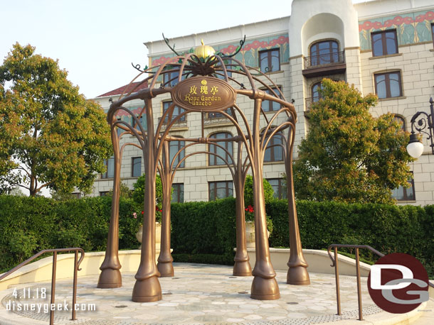 Walked over to the Rose Garden Gazebo