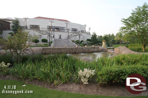 That is the ballroom atop the steps.