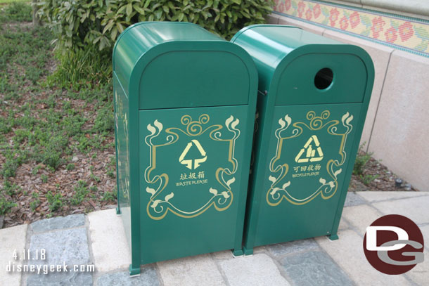 Shanghai Disneyland Hotel trash cans.