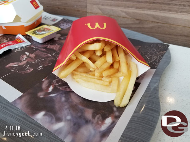 So did the fries.