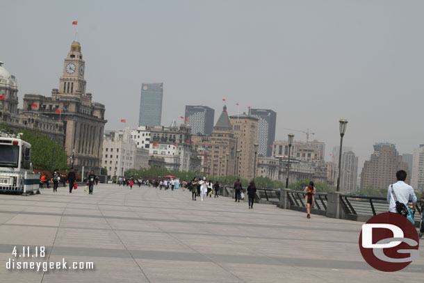 As we walked north it became more crowded.  Seems the tour groups all gather on that end.  We started at the southern tip and it was nearly empty.