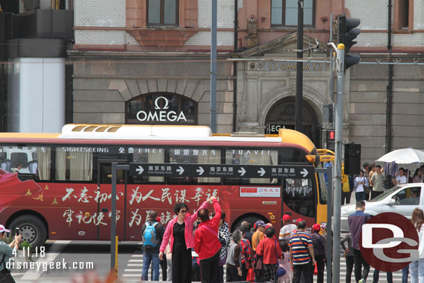 More tourist buses in this area too.