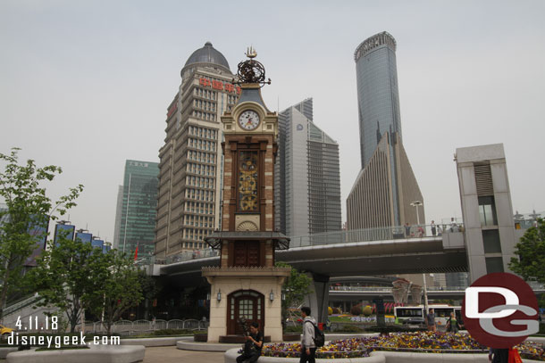 Looking at the Tower from the store entrance.
