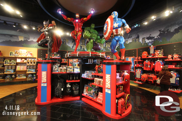Marvel had a large area.