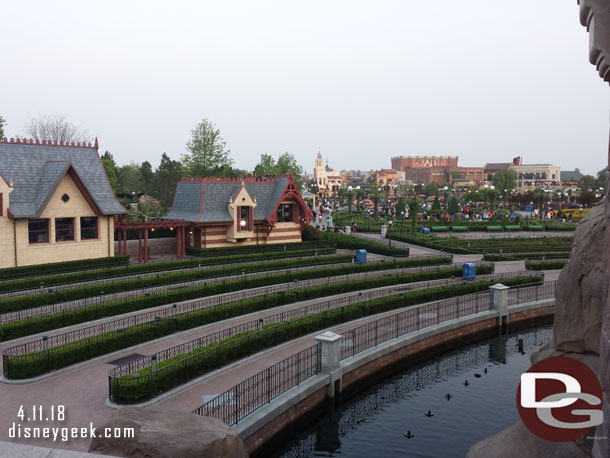 Looking toward Mickey Ave from near the castle.