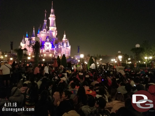 I went to look for a spot for Ignite the Dream earlier this evening than yesterday.. it was 7:30pm and I found this spot.  Everyone was sitting, but not sure if that was just to wait or for the show but I decided to give it a try.