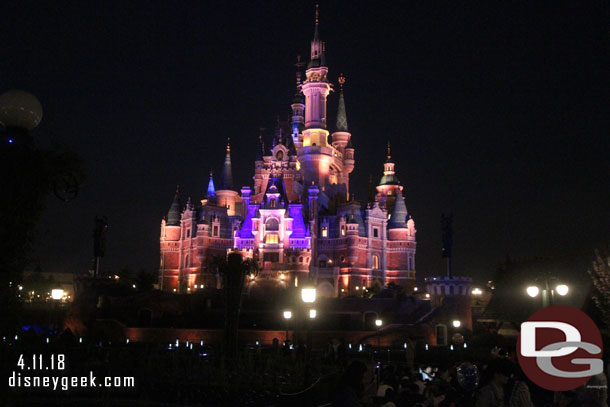 The Enchanted Storybook Castle this evening.