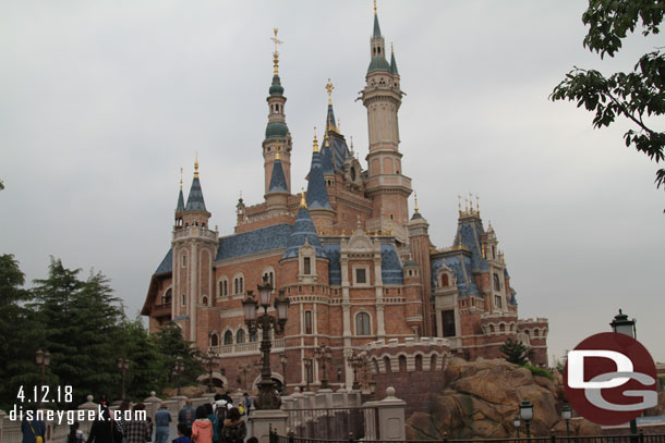 Walking toward Fantasyland.