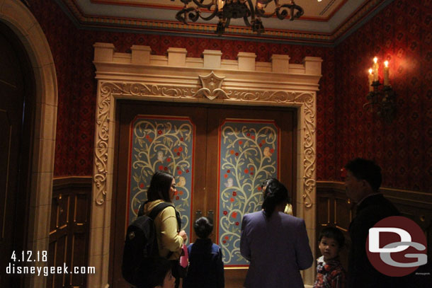 Next up the Once Upon a Time Adventure inside the Enchanted Storybook Castle.  This is a walk through exhibit.