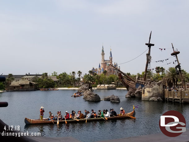 One of my favorite views looking toward the Enchanted Storybook Castle.  Wish I had visited here on Tuesday with the blue sky!