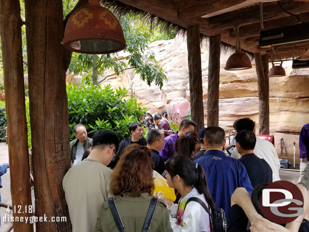 A backup at the FastPass scanners.  Not sure if guests were just having problems or trying to cheat the system but it seemed to always be backups at the checkpoints for attractions.