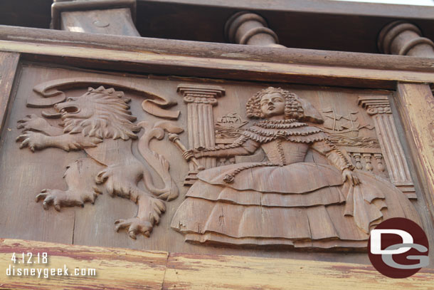Some of the detail work on the ship.