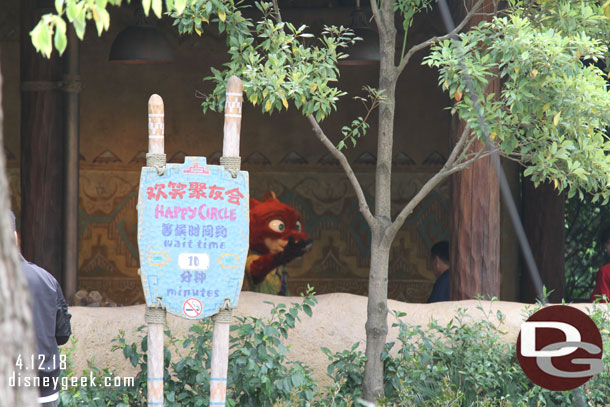 Nick Wilde was out greeting guests in the Happy Circle.