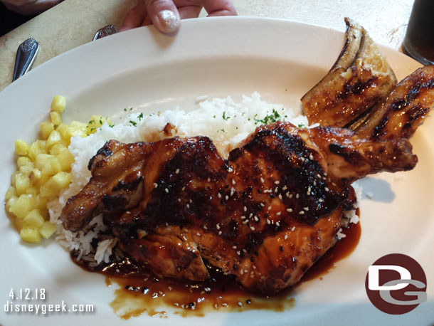 Another plate at the table, Teriyaki Chicken.