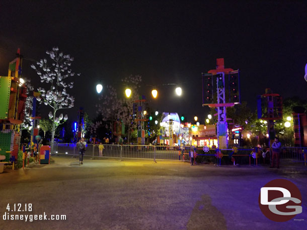 Looking out the far side of Toy Story Land.  