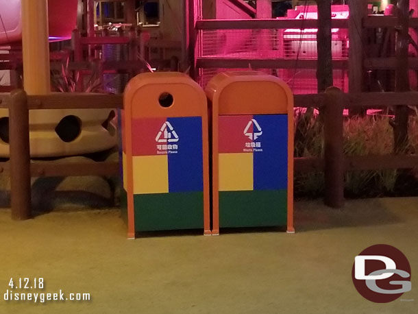 Toy Story Land trash cans.