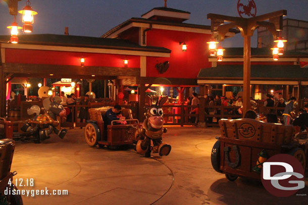 This was the side in operation.   The ride system is the same as Mater's Junkyard Jamboree in Cars Land.