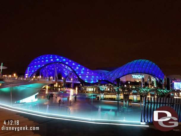 One last look at Tron before moving on.  I wanted to find a last minute spot for Ignite the Dream which is in a few minutes at park closing, 8pm.