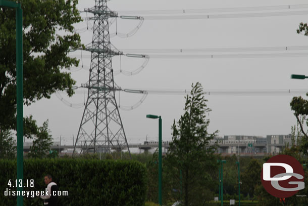 The metro is visible (and you can hear it too) from the shuttle stop and other outdoor areas of t he hotel.