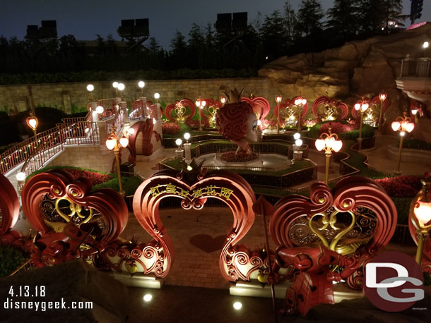 Alice in Wonderland Maze is closed after dark.