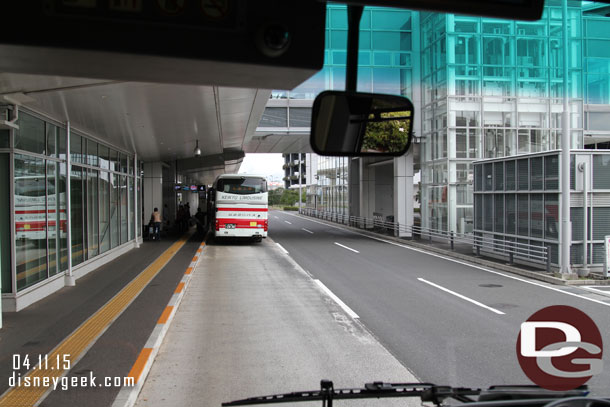 The bus stopped at two other terminals so we drove in circles around the airport for a while before leaving.