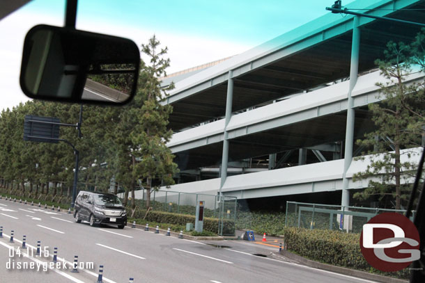 A very large parking structure as we pass DisneySea.  It is larger than the Mickey and Friends garage at Disneyland.