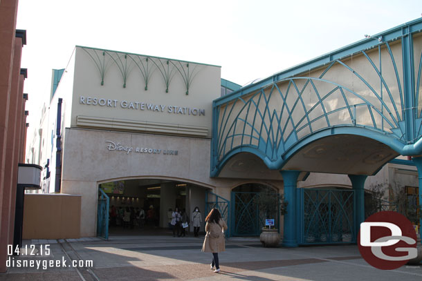 Looking back at the Resort Gateway Station entrance/exit.