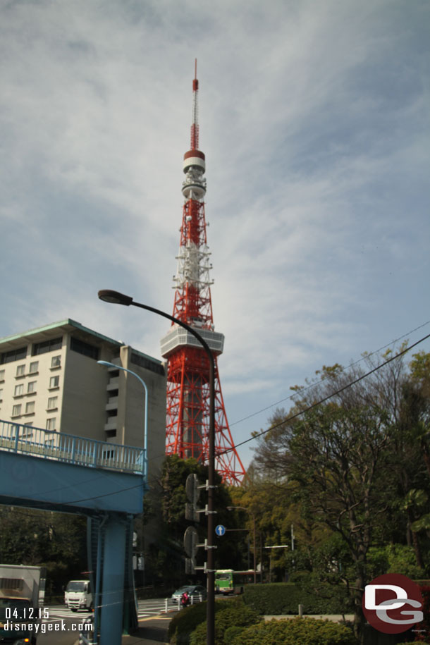 We drove by Tokyo Tower on our way to the first stop.