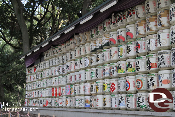 Barrels of Sake Wrapped in Straw