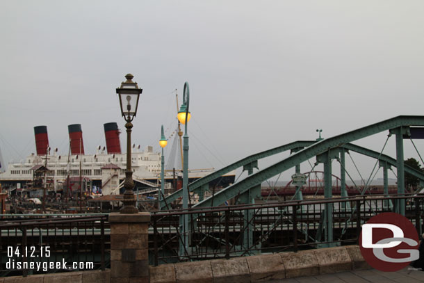 To my left the American Waterfront and beyond it Tokyo Bay.