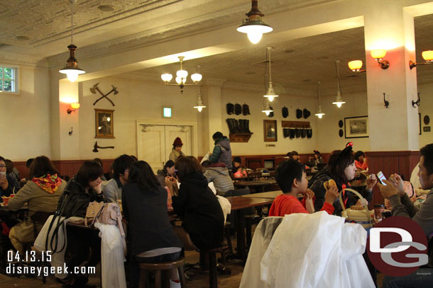 A fair number of guests seeking shelter.. many were just in there on their phones drying out.