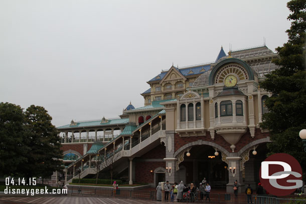 Looking back at the station.