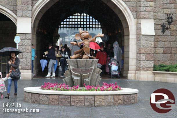 Behind Mickey through the Castle you can make our the cover over World Bazaar