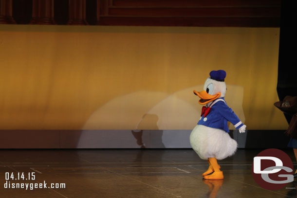 Donald arriving for the Hollywood segment