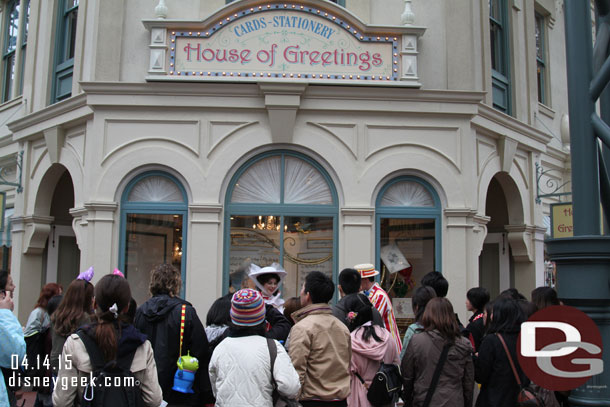 Mary Poppins greeting guests