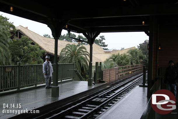 Waiting for the train.