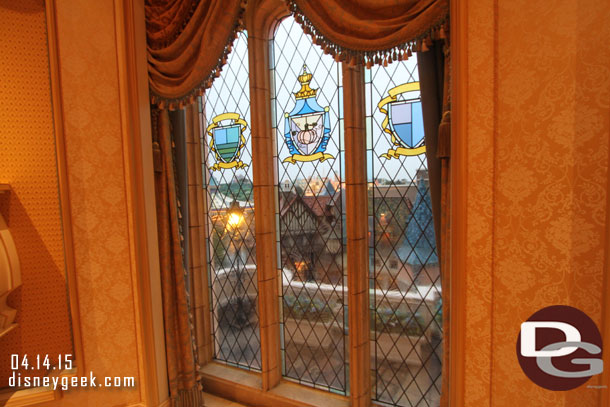 You can look out into Fantasyland.