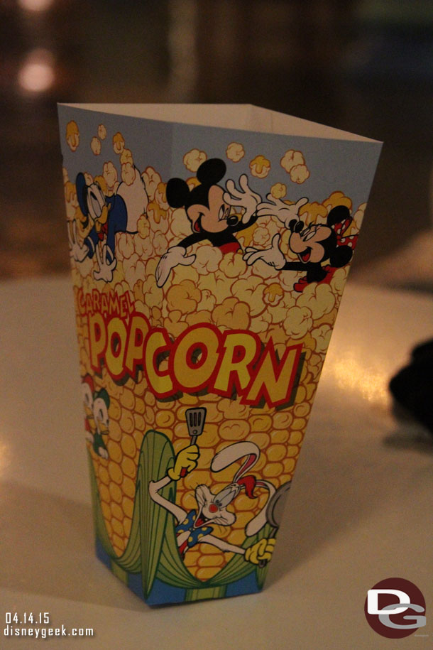 A Toontown Popcorn container