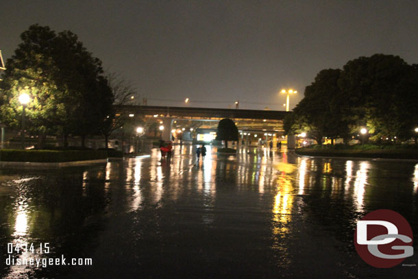 If you were wonder.. still pouring as I made my way to the Resort Line