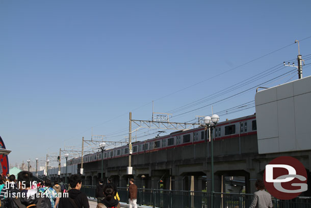 A train overhead.