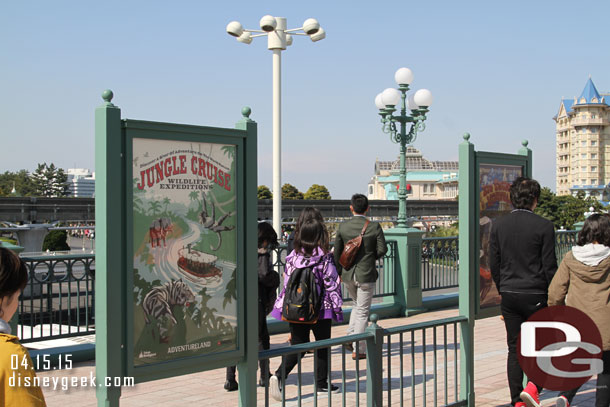 Some attraction posters on the walkway too.