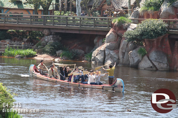 Guests on the canoes look much happier today.