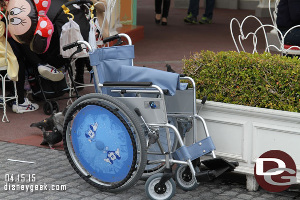 A rental wheelchair