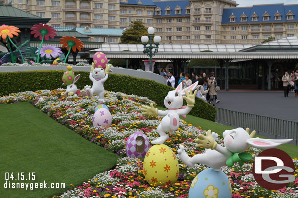 The Easter display at the front entrance.